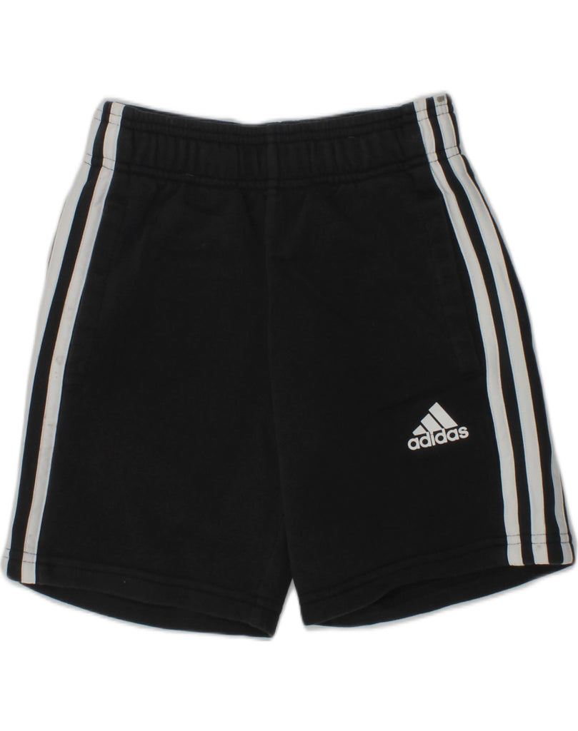 ADIDAS Boys Sport Shorts 7-8 Years Black Cotton | Vintage Adidas | Thrift | Second-Hand Adidas | Used Clothing | Messina Hembry 