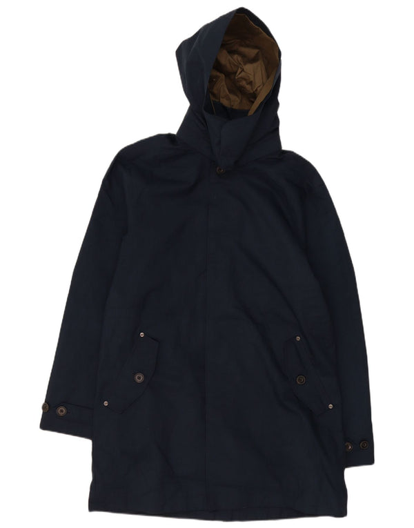 Timberland Mens Hooded Parka Jacket UK 40 Large Navy Blue Polyester