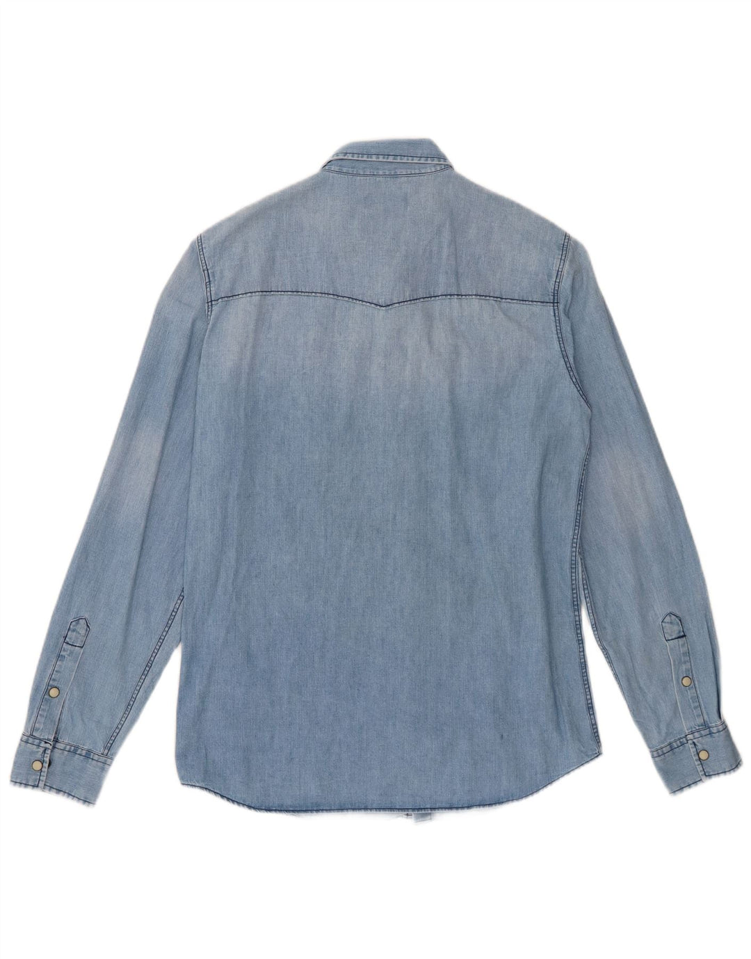 Jack & Jones Mens Denim Shirt Medium Blue Cotton