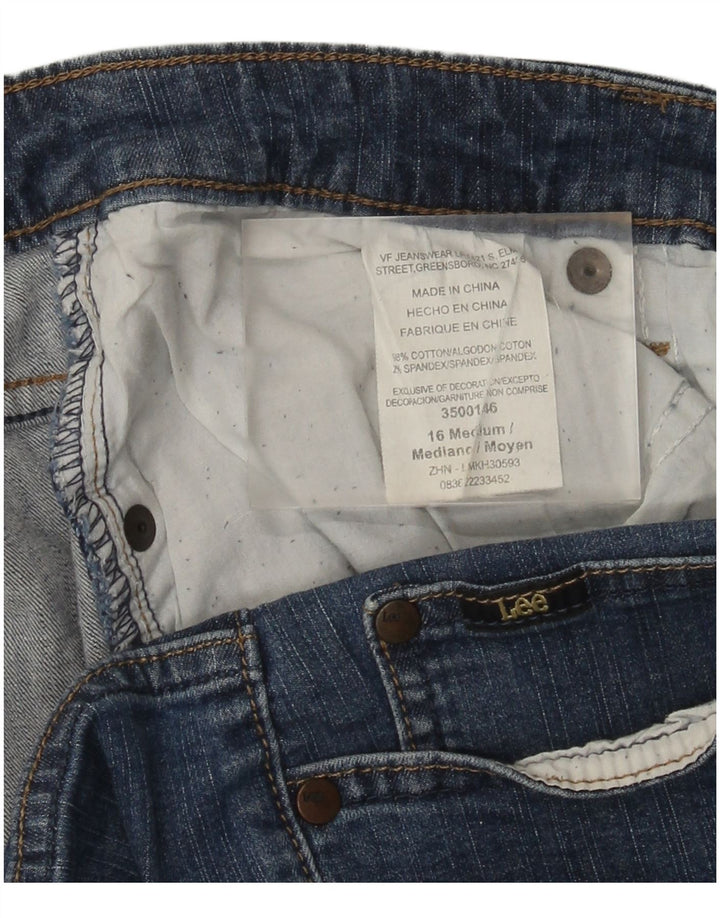 Lee Womens Capri Jeans US 16 2XL W34 L21 Blue Cotton