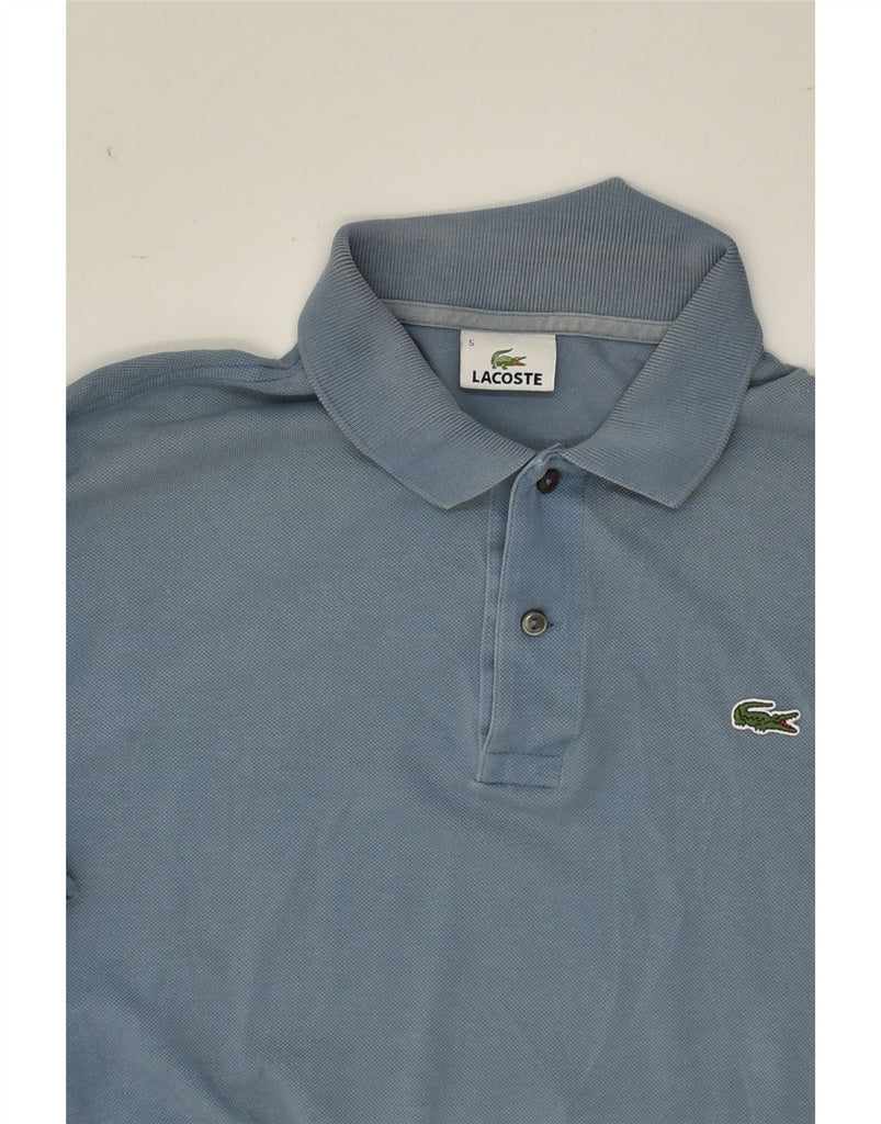 LACOSTE Mens Polo Shirt Size 5 Large Blue Cotton | Vintage Lacoste | Thrift | Second-Hand Lacoste | Used Clothing | Messina Hembry 