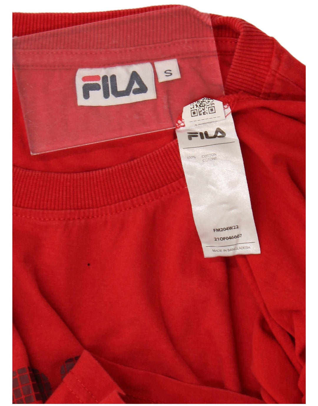 Fila Mens Graphic T-Shirt Top Small Red Cotton