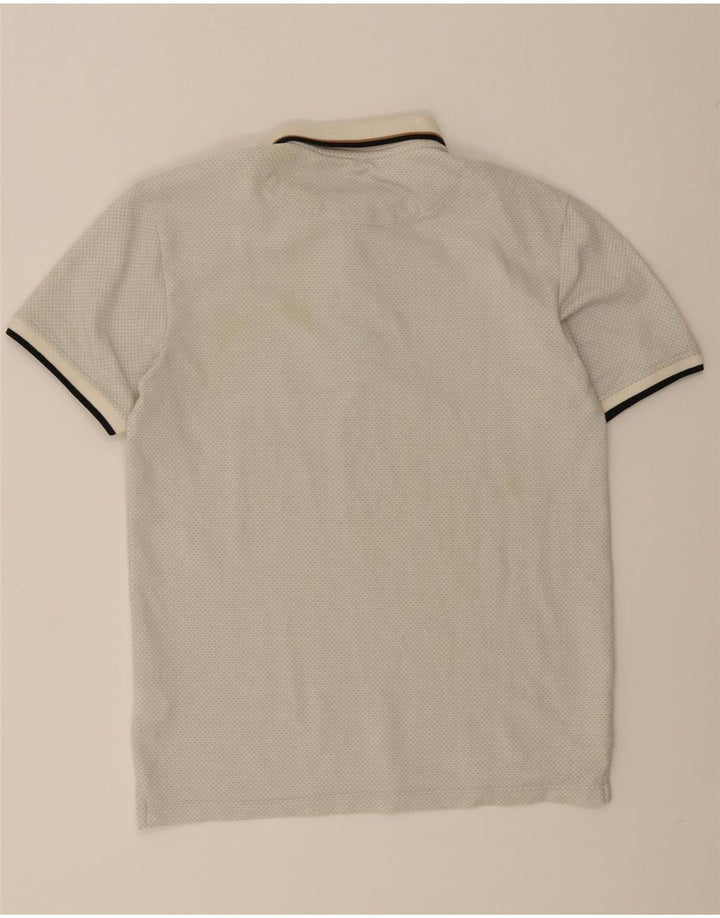 ZARA Mens Polo Shirt Small Grey Cotton