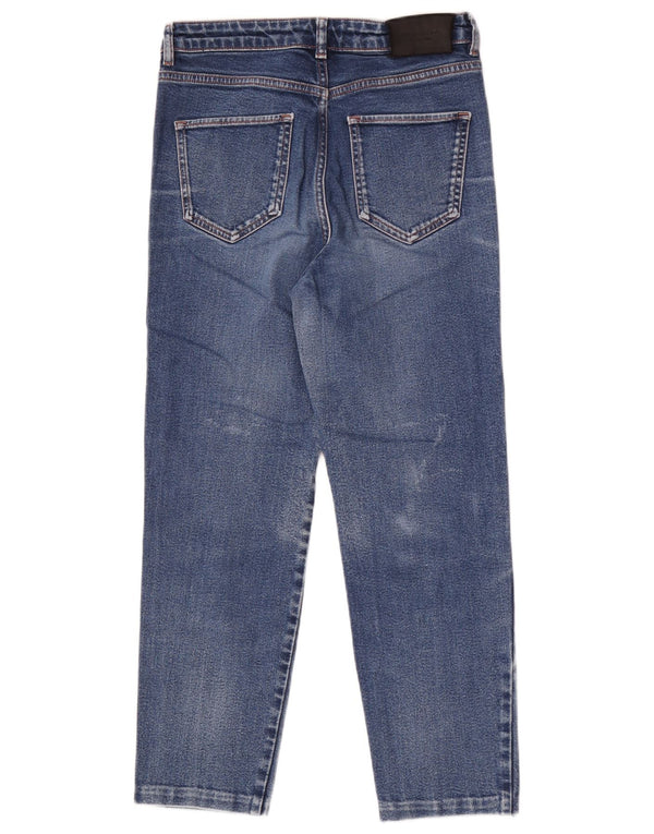 Massimo Dutti Womens High Waist Cropped Jeans EU 40 Medium W30 L26 Blue