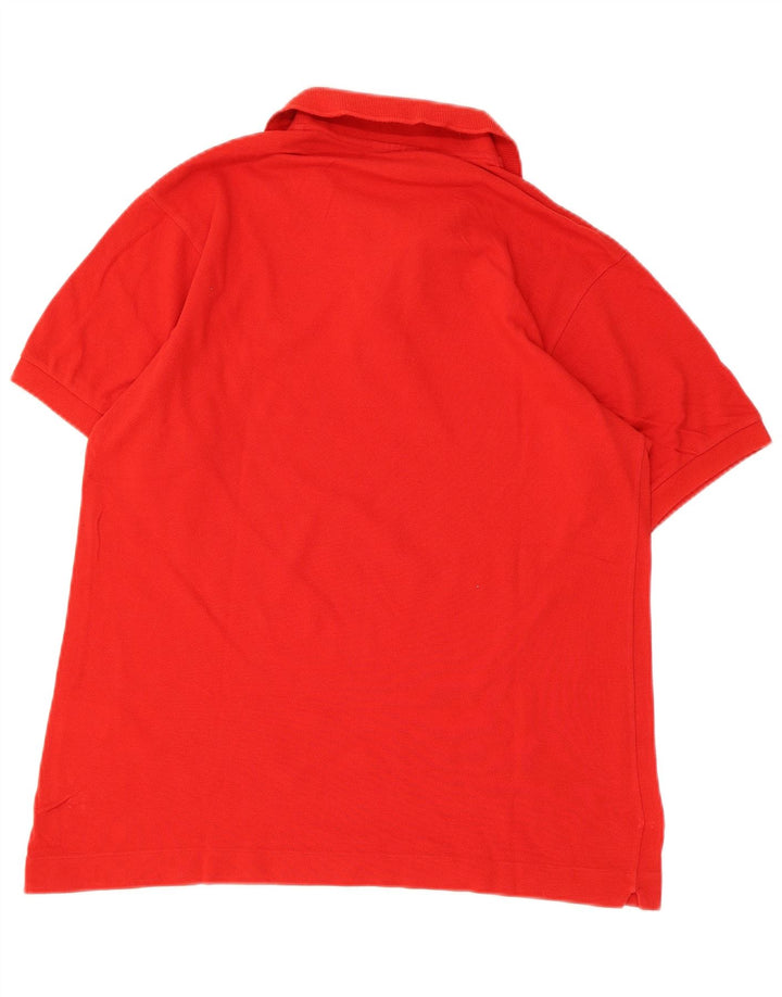 LACOSTE Mens Polo Shirt Size 4 Medium Red Cotton