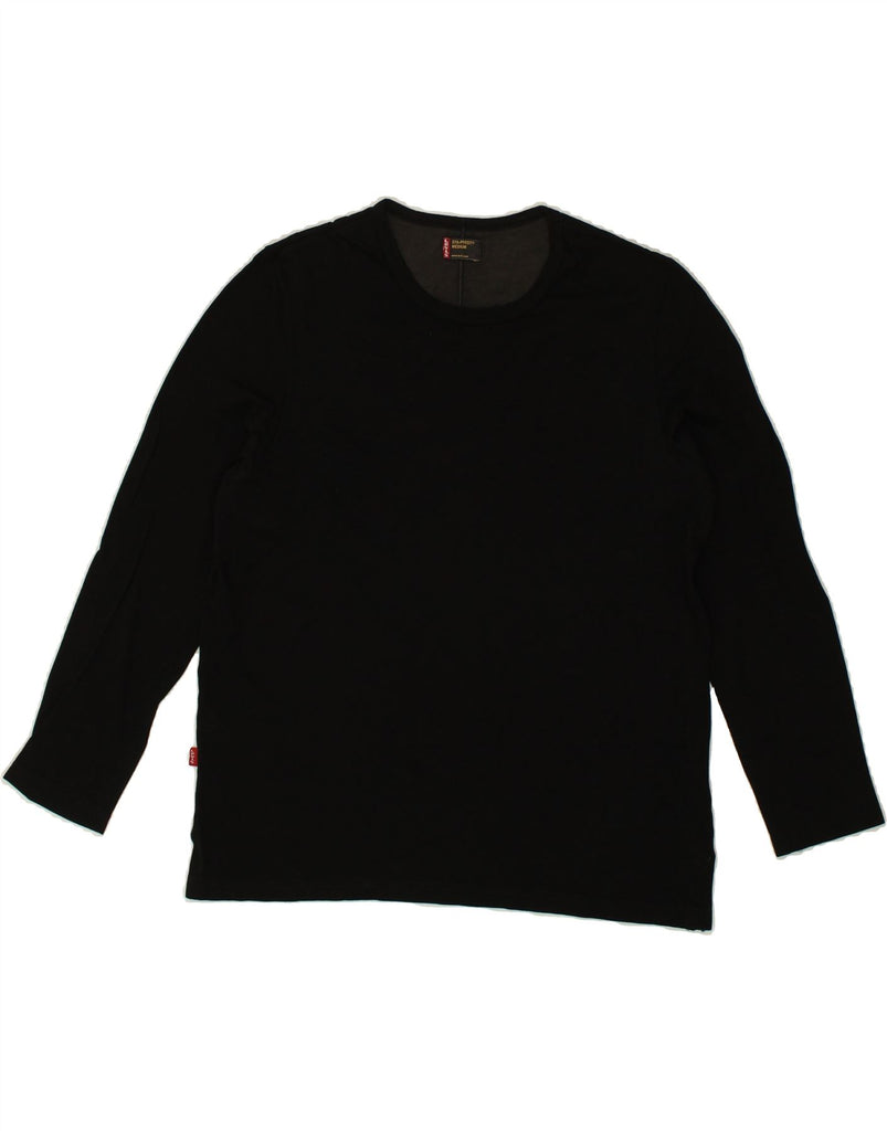 LEVI'S Womens Top Long Sleeve UK 14 Medium Black Cotton Vintage Levi's and Second-Hand Levi's from Messina Hembry 