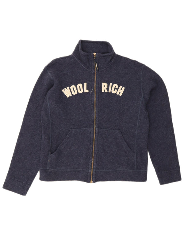 Woolrich Boys Graphic Tracksuit Top Jacket 11-12 Years Navy Blue Wool