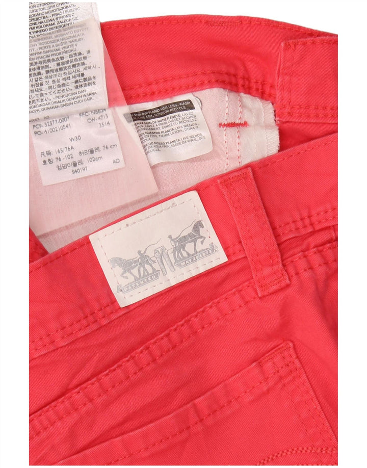 Levi's Womens Denim Shorts W30 Medium Pink Cotton