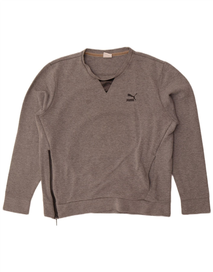 Puma Mens Graphic Sweatshirt Jumper XL Grey Cotton