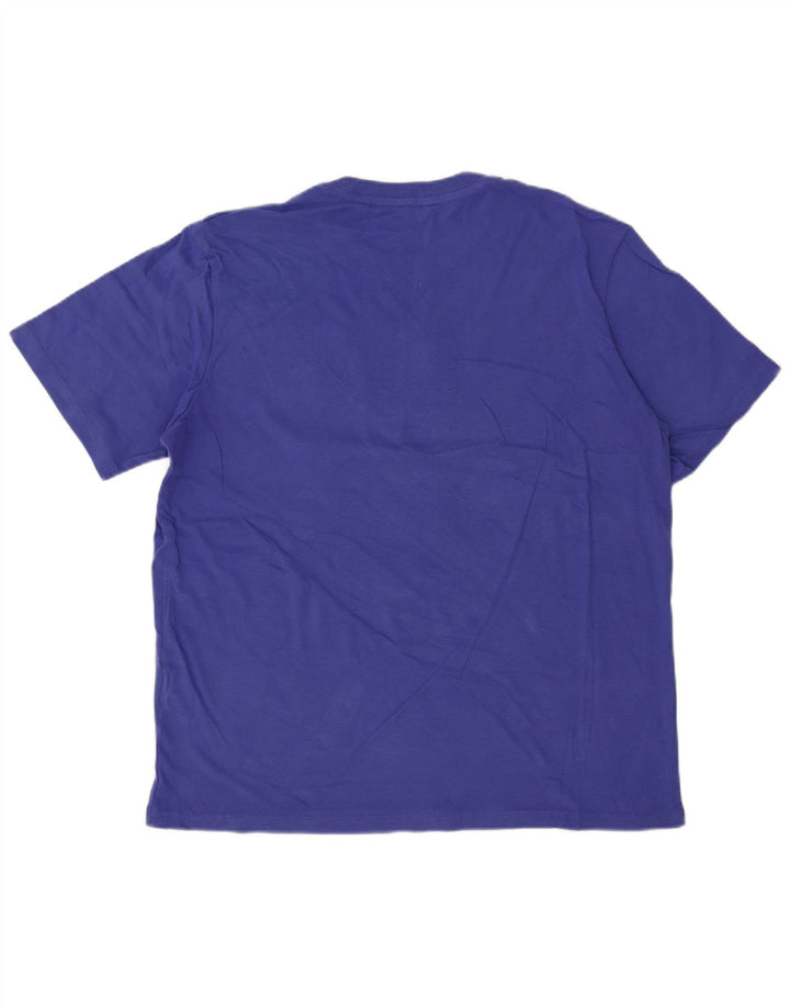 Superdry Mens Graphic T-Shirt Top Large Blue Cotton