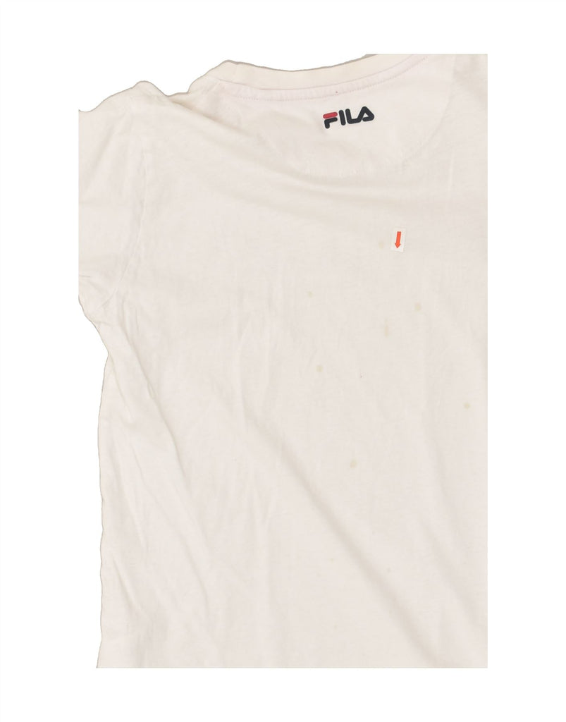 FILA Boys Graphic T-Shirt Top 11-12 Years White Cotton | Vintage Fila | Thrift | Second-Hand Fila | Used Clothing | Messina Hembry 