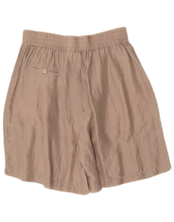 Vintage Womens High Waist Pegged Bermuda Shorts EU 40/42 Medium W30 Beige
