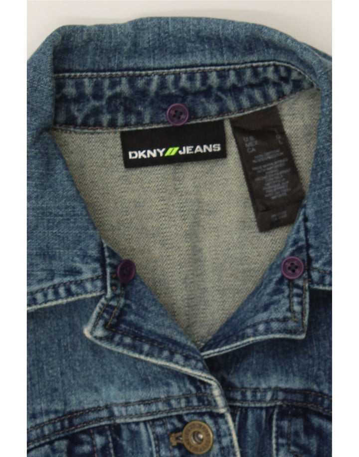DKNY Womens Denim Jacket UK 14 Large Blue Cotton Vintage Dkny and Second-Hand Dkny from Messina Hembry 