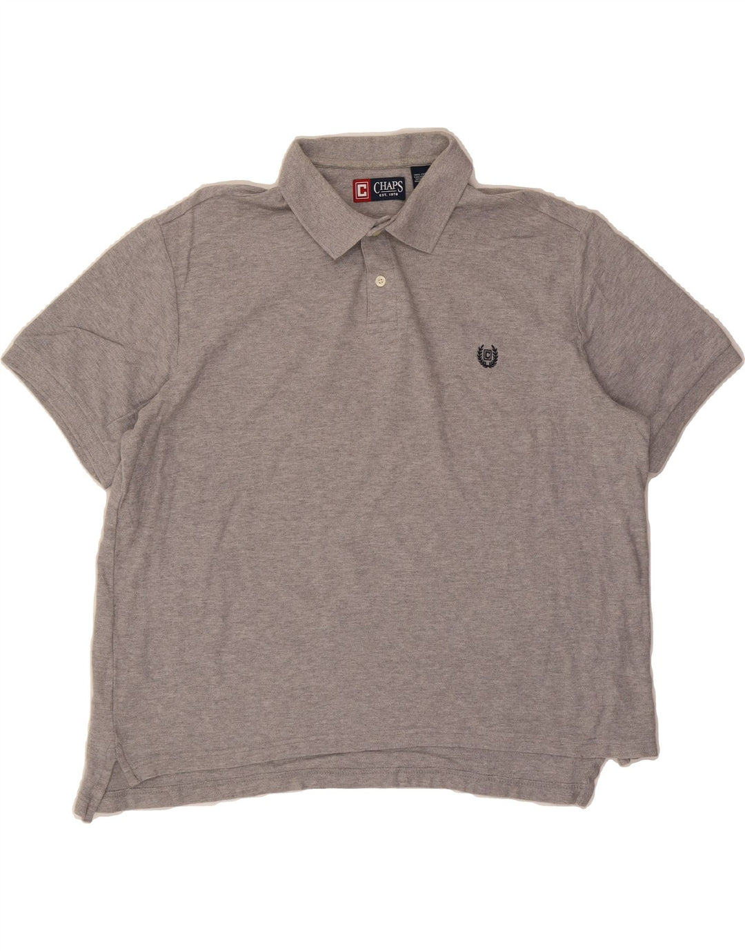 CHAPS Mens Polo Shirt XL Grey Cotton Vintage Chaps and Second-Hand Chaps from Messina Hembry 