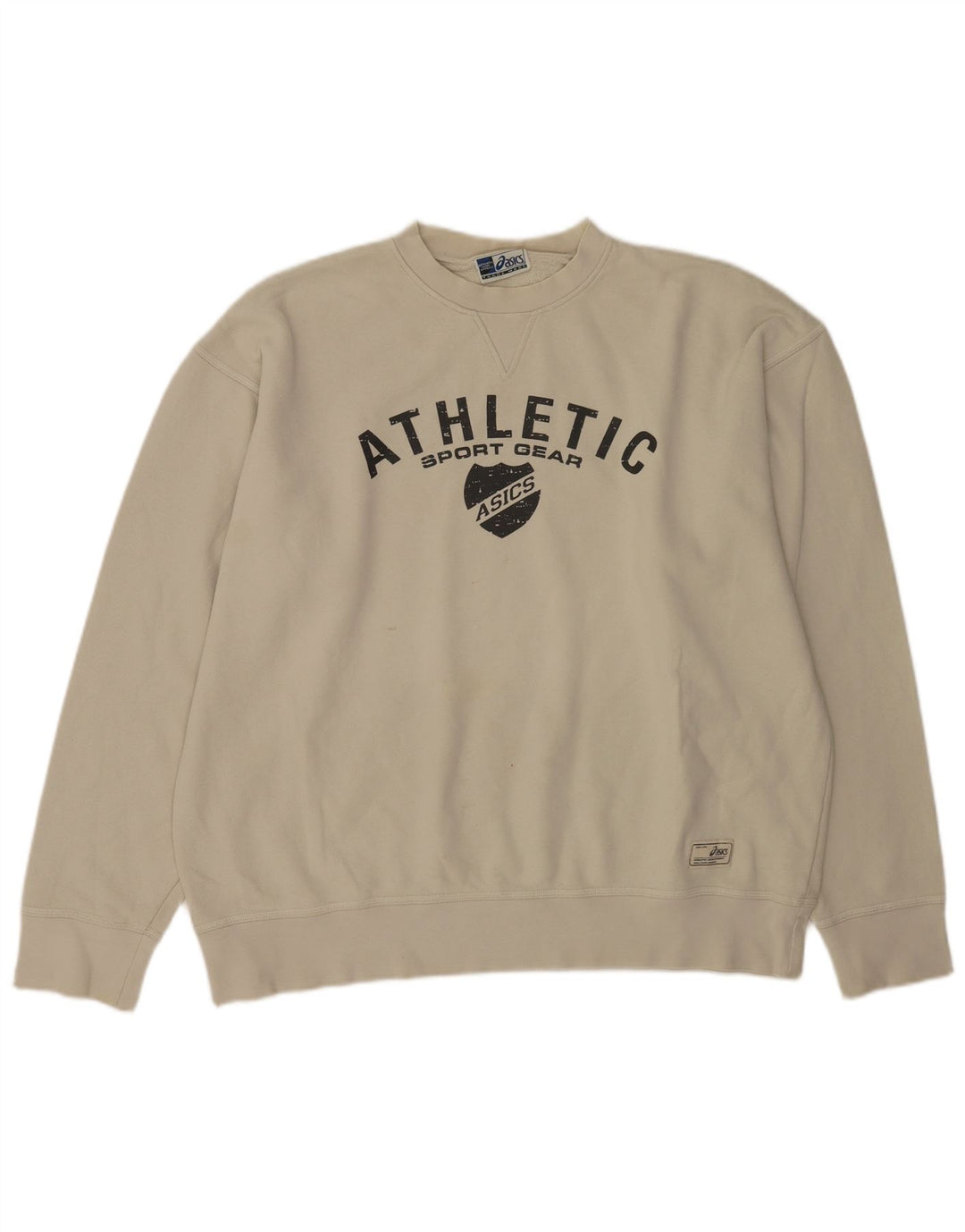 Asics Mens Graphic Sweatshirt Jumper 2XL Beige
