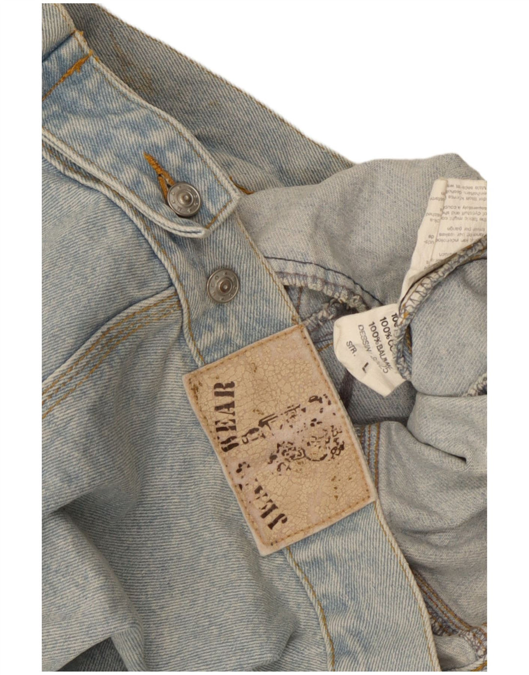 Vintage Womens Denim Jacket UK 16 Large Blue Cotton