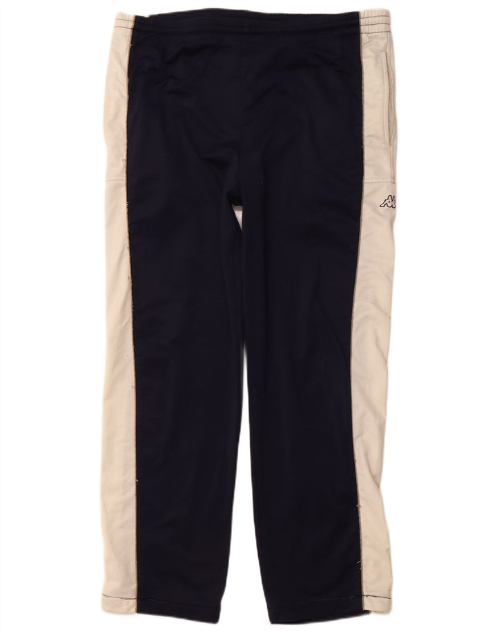 KAPPA Mens Tracksuit Trousers Large  Navy Blue Colourblock Polyester