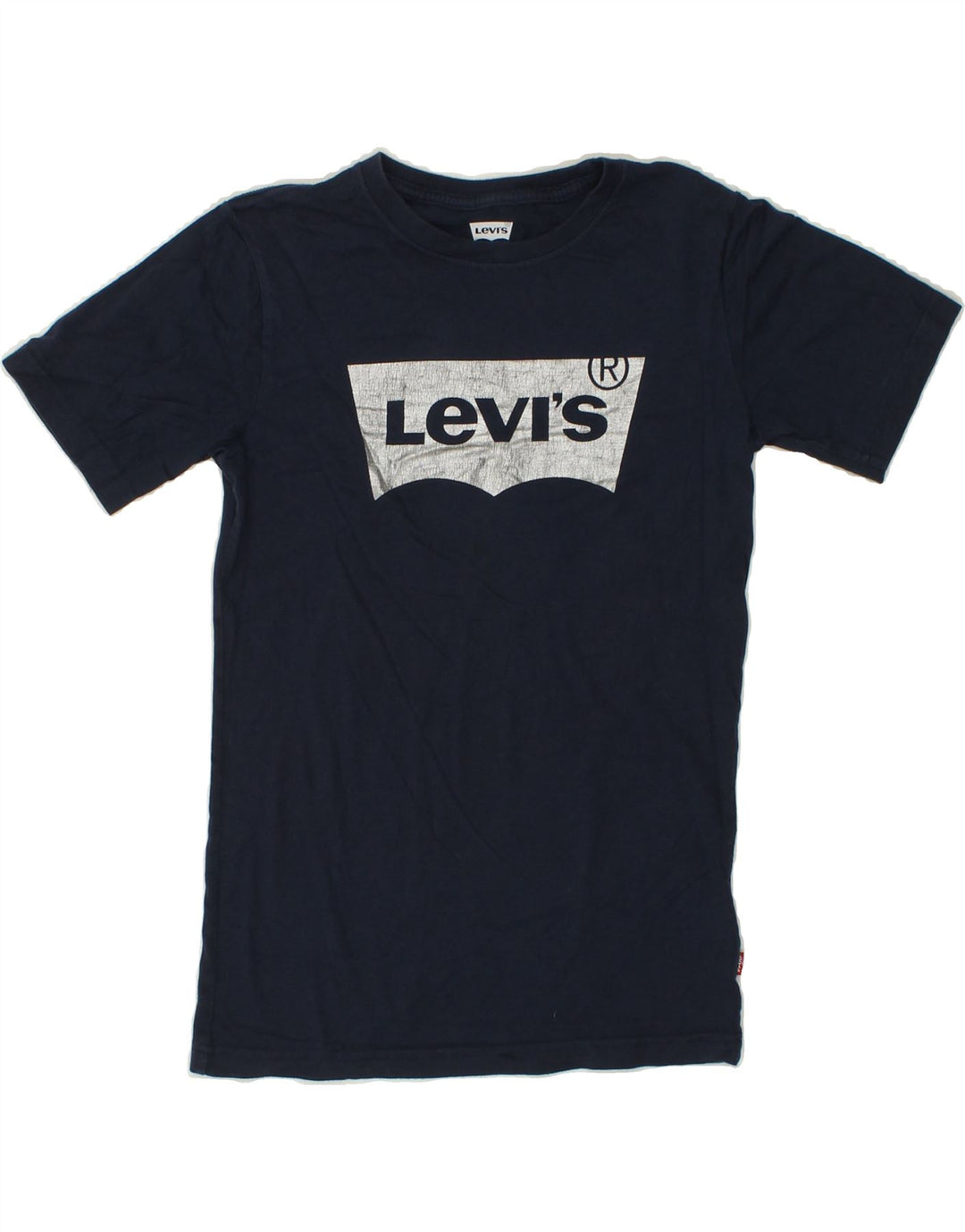 LEVI'S Boys Graphic T-Shirt Top 10-11 Years Medium Navy Blue Cotton Vintage Levi's and Second-Hand Levi's from Messina Hembry 