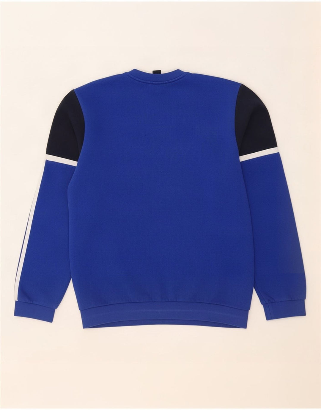 Adidas Mens Graphic Sweatshirt Jumper Medium Blue Colourblock Cotton