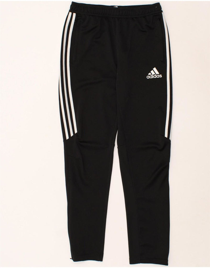 ADIDAS Boys Tracksuit Trousers 13-14 Years Black Polyester Vintage Adidas and Second-Hand Adidas from Messina Hembry 