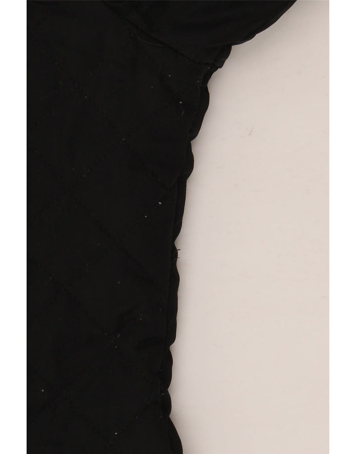 Laura Ashley Womens Hooded Padded Coat UK 12 Medium Black Polyester