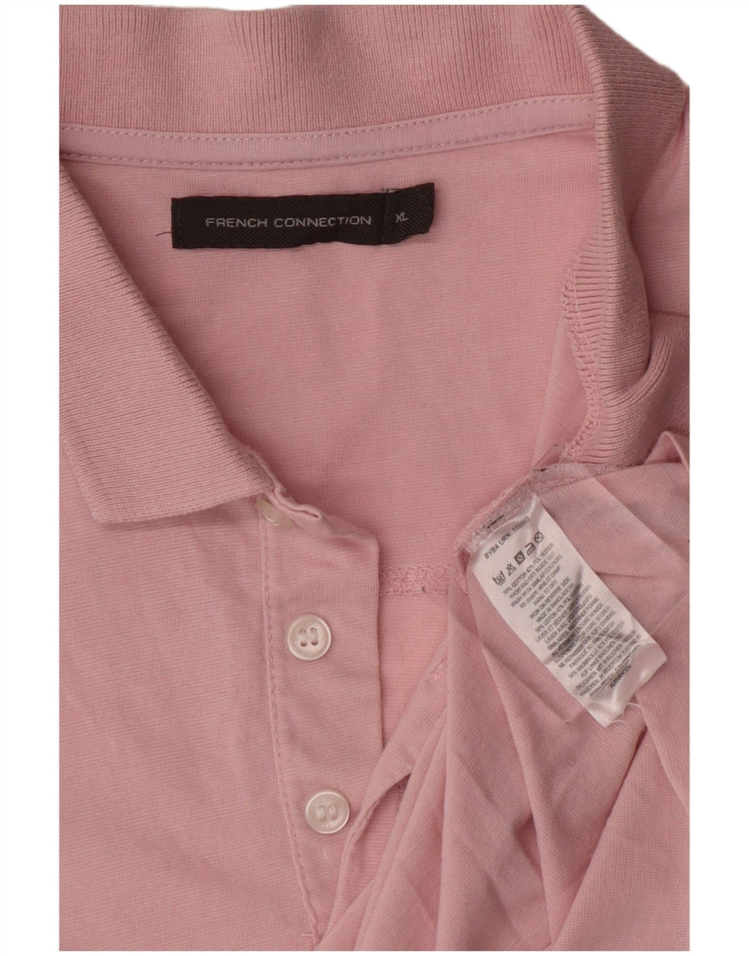French Connection Mens Polo Shirt XL Pink Cotton