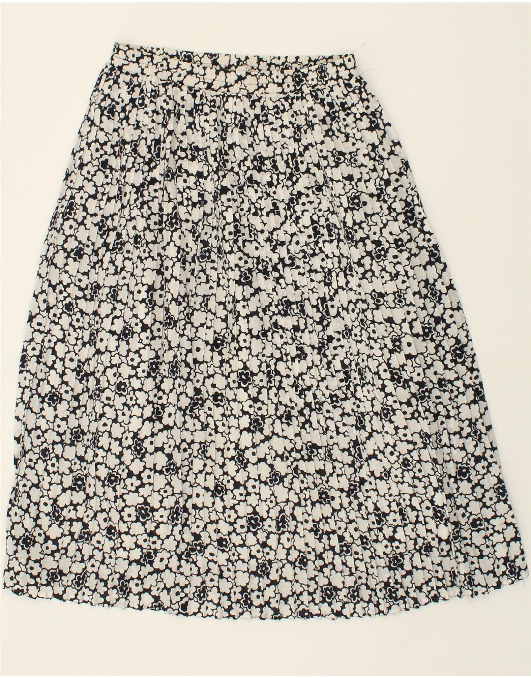 FRANKENWALDER Womens Pleated Skirt EU 40 Medium W30  White Floral Vintage Frankenwalder and Second-Hand Frankenwalder from Messina Hembry 