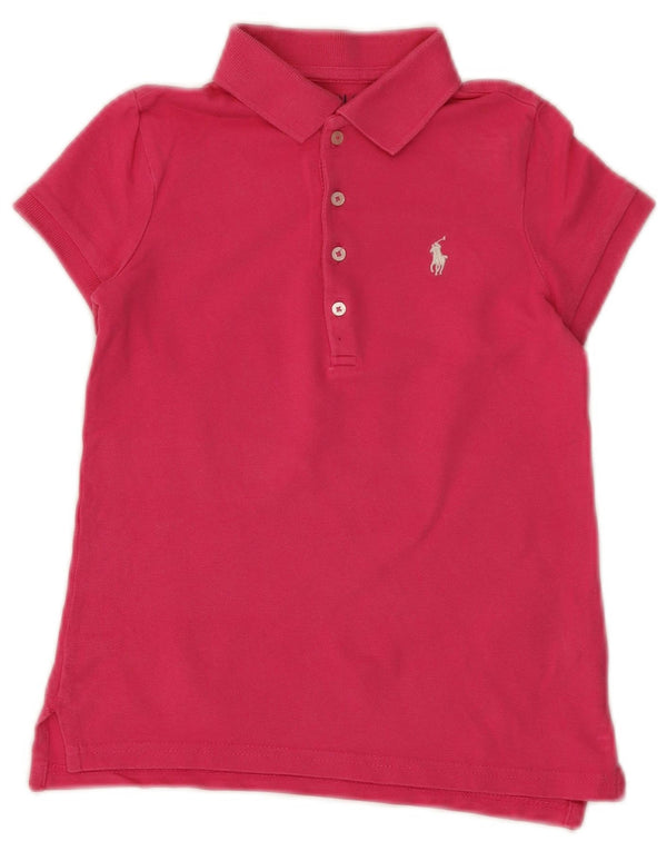 Polo Ralph Lauren Girls Shirt 6-7 Years Small Pink Cotton
