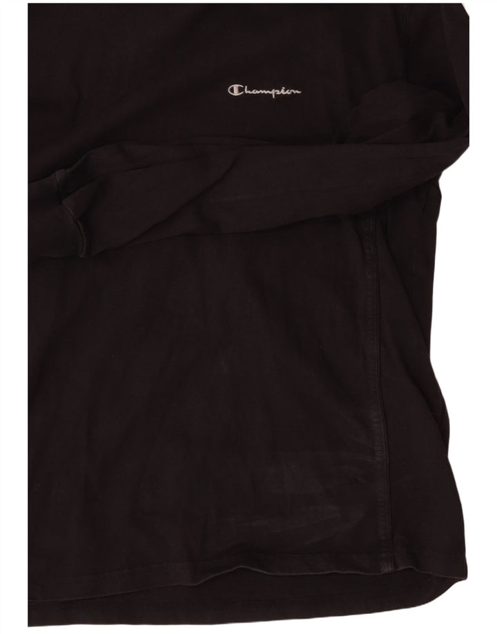 Champion Womens Sweatshirt Jumper UK 14 Medium Black Cotton