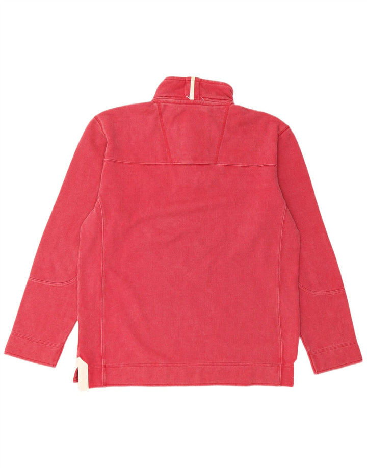 Crew Clothing Mens Zip Neck Rugby Polo Shirt Medium Red Cotton