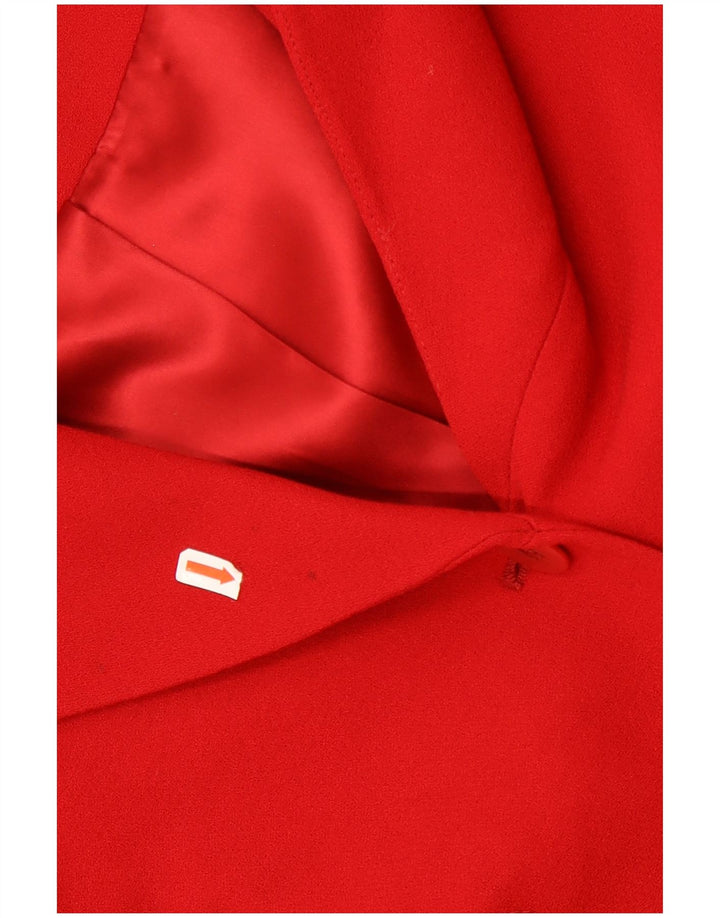 Karen Millen Womens 3 Button Blazer Jacket UK 12 Medium Red Wool