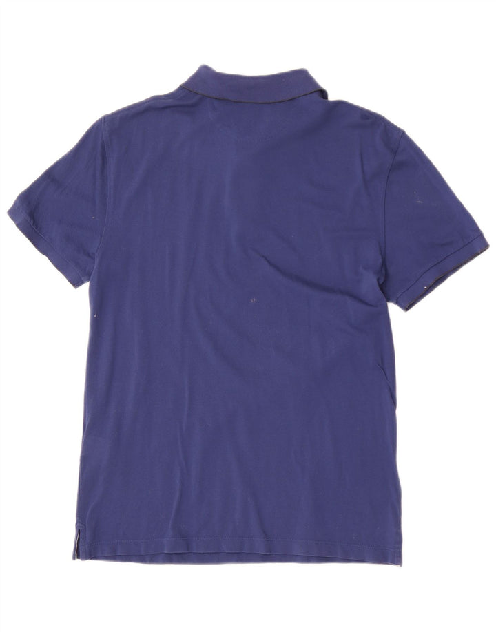 Hackett Mens Slim Fit Polo Shirt Medium Blue Cotton