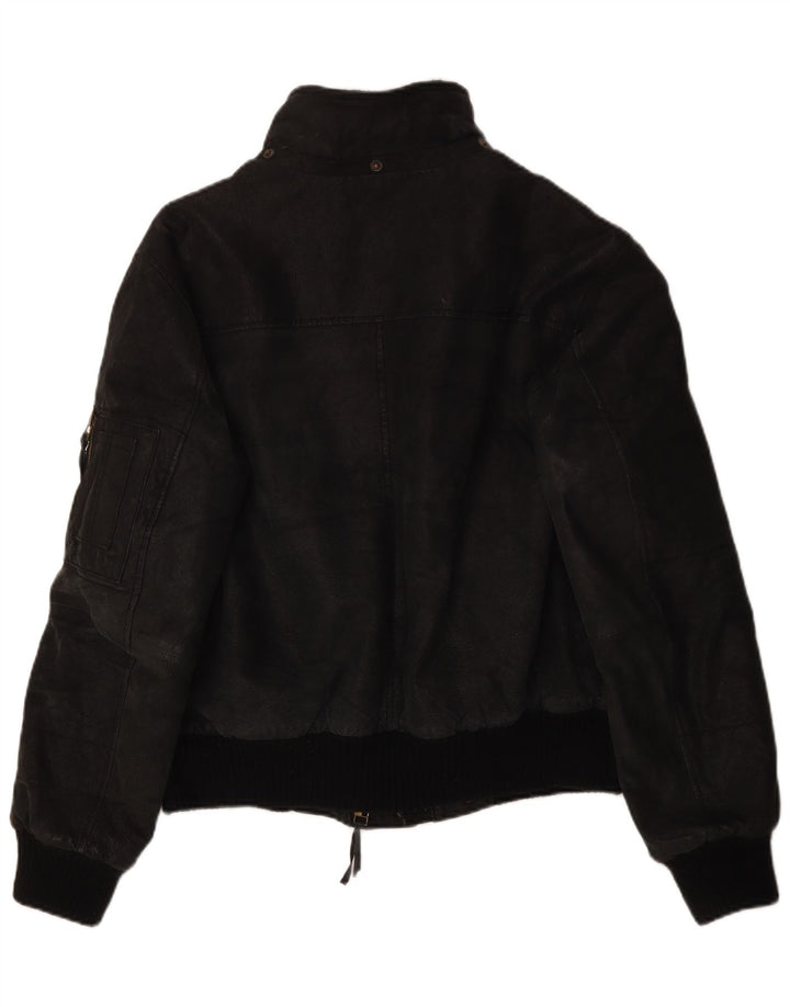Conbipel Mens Leather Jacket IT 52 Large Black Leather