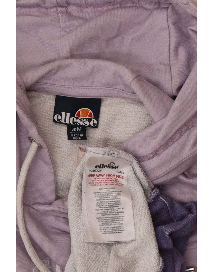 Ellesse Mens Graphic Hoodie Jumper Medium Purple Tie Dye Polyester