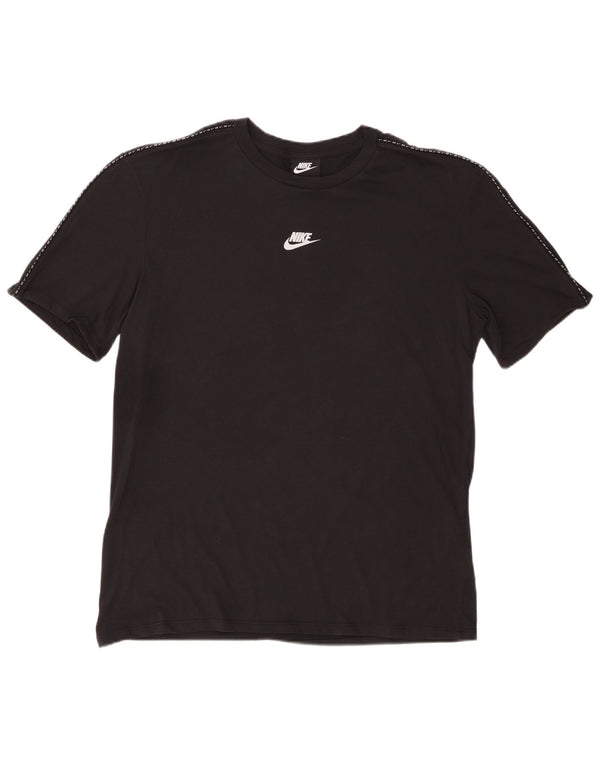 NIKE Mens Standard Fit T-Shirt Top Large Black Cotton
