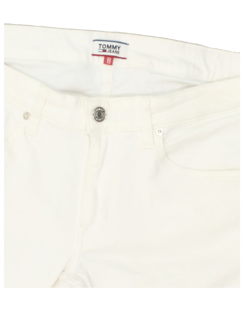 TOMMY JEANS Womens Skinny Jeans W32 L32 White Cotton | Vintage Tommy Jeans | Thrift | Second-Hand Tommy Jeans | Used Clothing | Messina Hembry 