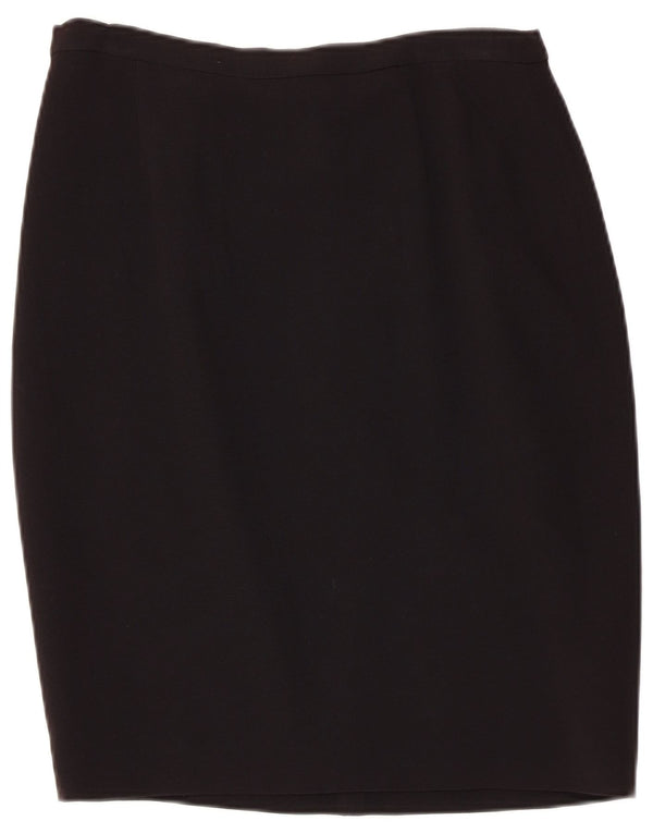 Zara Womens High Waist Pencil Skirt EU 42 Large W30  Black Rayon