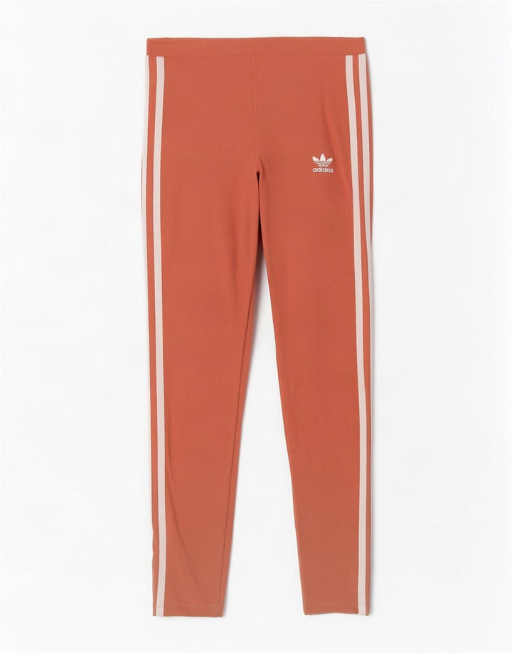 Adidas Womens Leggings UK 10 Small Pink Cotton