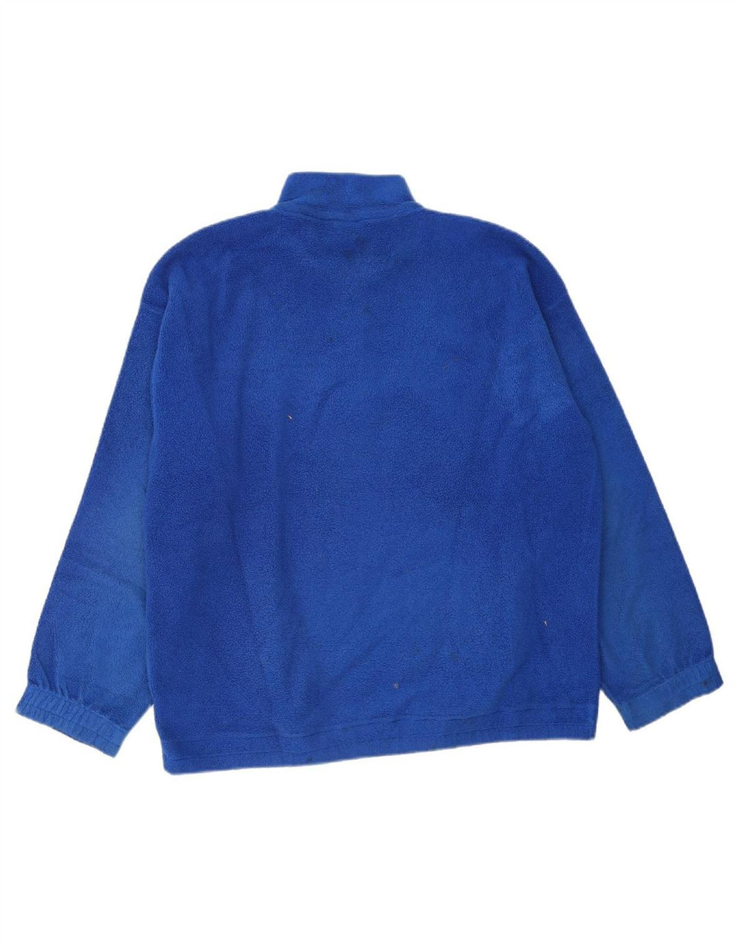FILA Mens Zip Neck Fleece Jumper IT 50 Medium Blue Polyester
