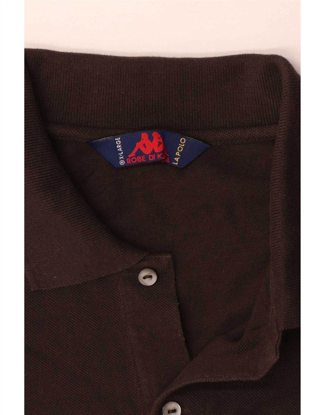 Kappa Mens Polo Shirt XL Brown Cotton