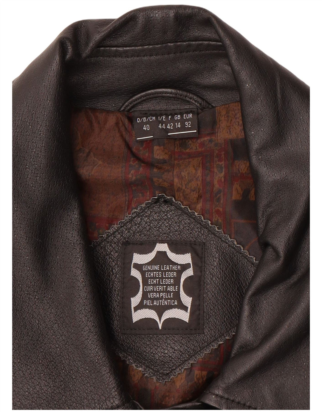 Vintage Womens Leather Jacket UK 14 Large  Black Leather