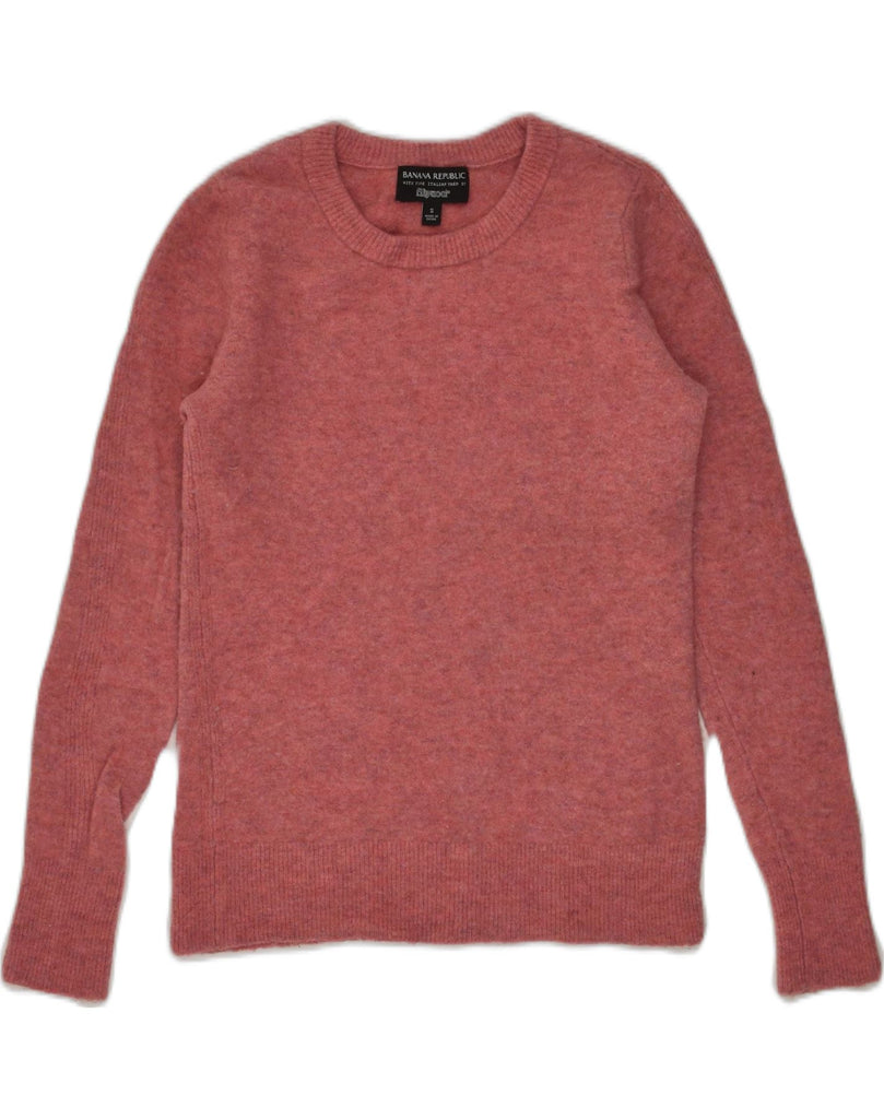 BANANA REPUBLIC Womens Crew Neck Jumper Sweater UK 10 Small Red Wool | Vintage Banana Republic | Thrift | Second-Hand Banana Republic | Used Clothing | Messina Hembry 