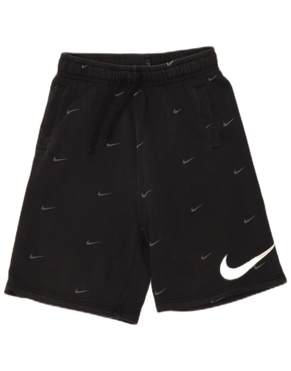 Nike Boys Graphic Standard Fit Sport Shorts 13-14 Years XL Black Cotton