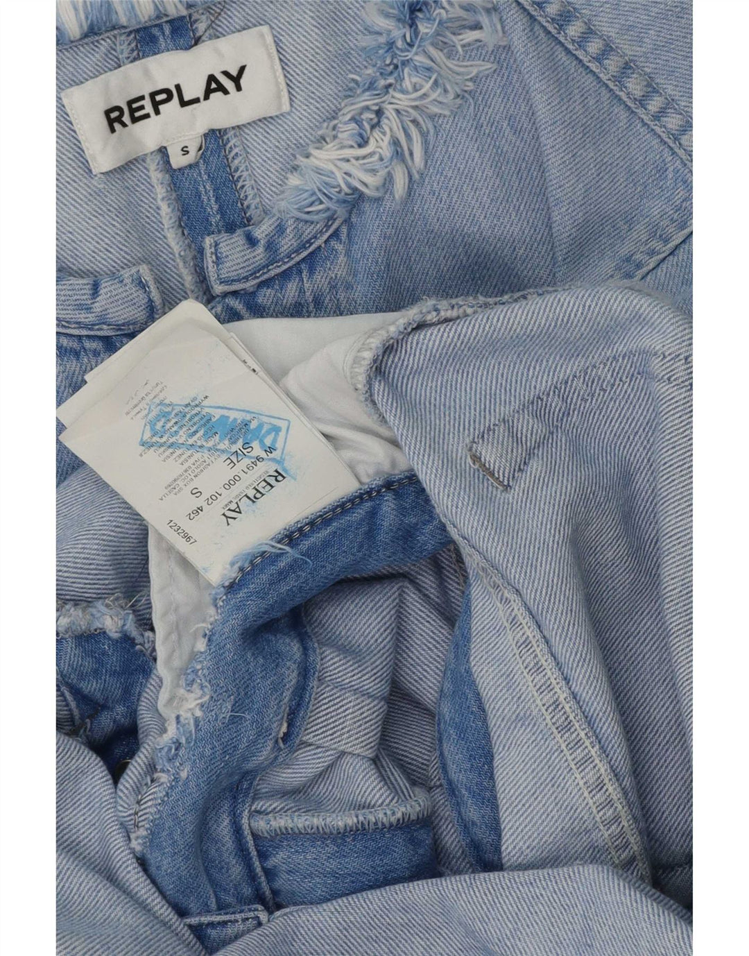 Replay Womens Denim Jumpsuit UK 10 Small Blue Cotton