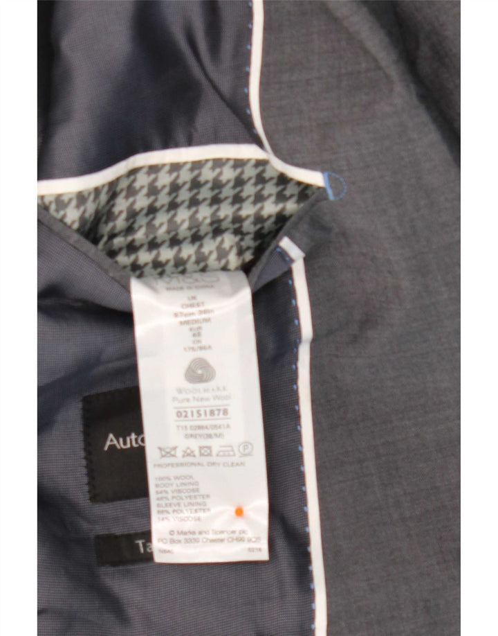Marks & Spencer Mens Autograph 2 Button Blazer Jacket UK 38 Medium Grey