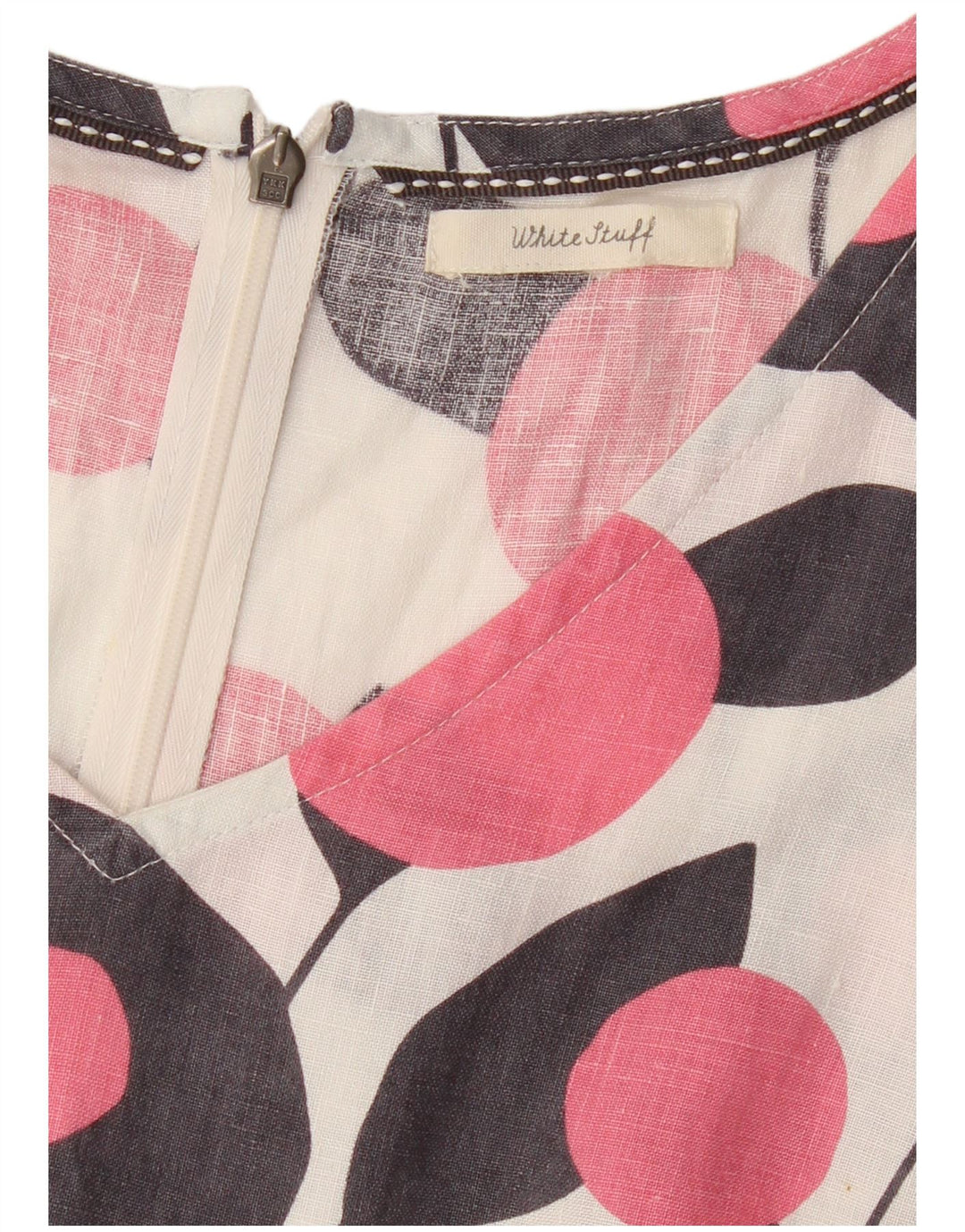 White Stuff Womens Sleeveless Shift Dress UK 12 Medium White Floral