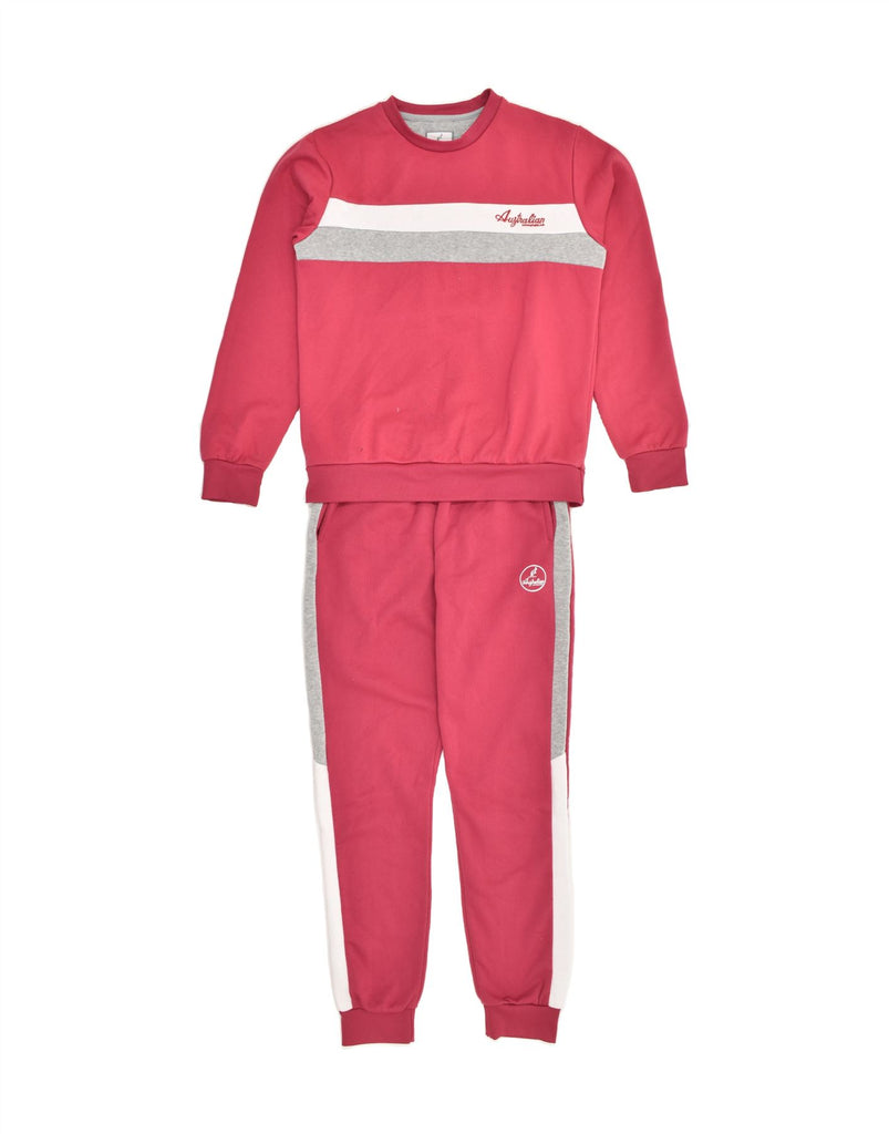 AUSTRALIAN L'ALPINA Womens Graphic Full Tracksuit UK 14 Medium Pink | Vintage AUSTRALIAN L'ALPINA | Thrift | Second-Hand AUSTRALIAN L'ALPINA | Used Clothing | Messina Hembry 