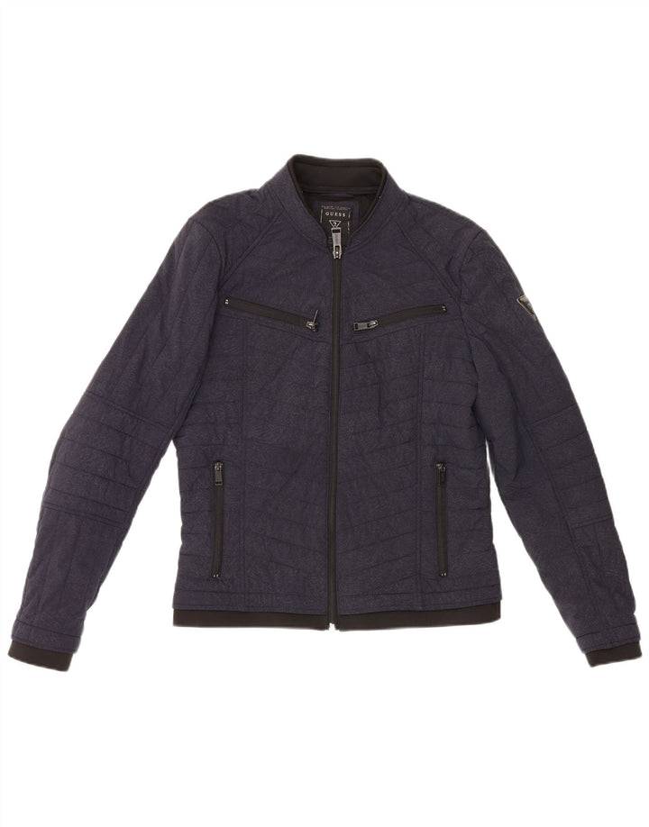 Guess Mens Padded Jacket UK 36 Small Navy Blue