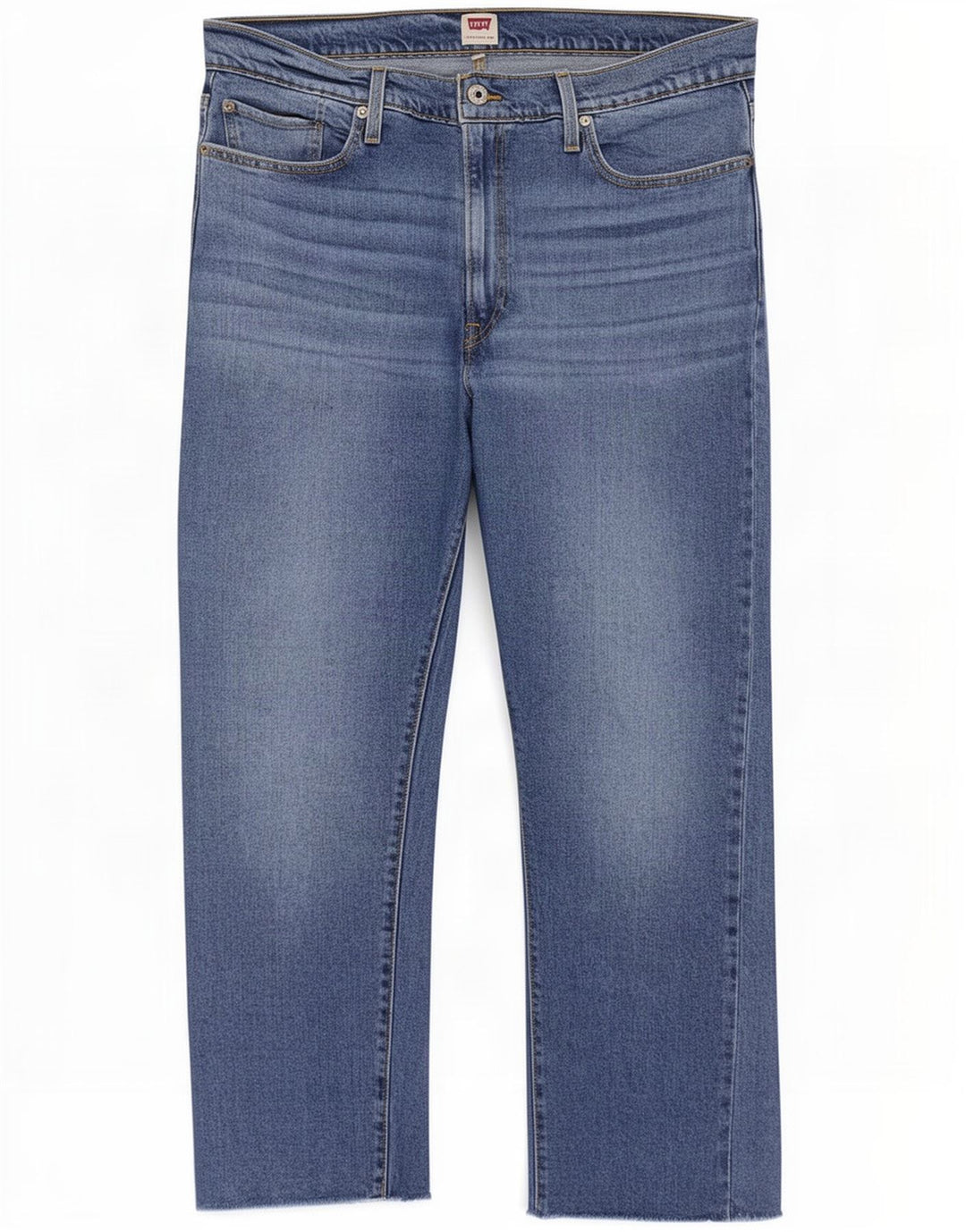 Levi's Womens Straight Jeans W34 L27 Blue Cotton