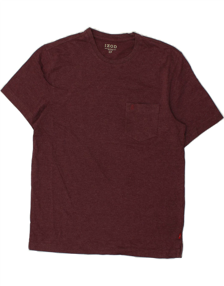 IZOD Mens Graphic T-Shirt Top Small Burgundy Cotton Vintage Izod and Second-Hand Izod from Messina Hembry 